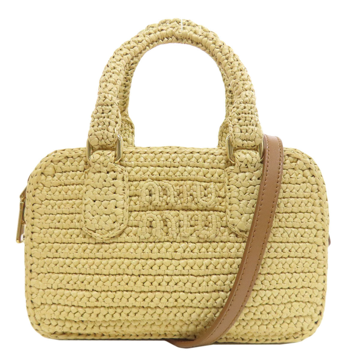 MIUMIU 2WAY Handbag Raffia Ladies [Used]