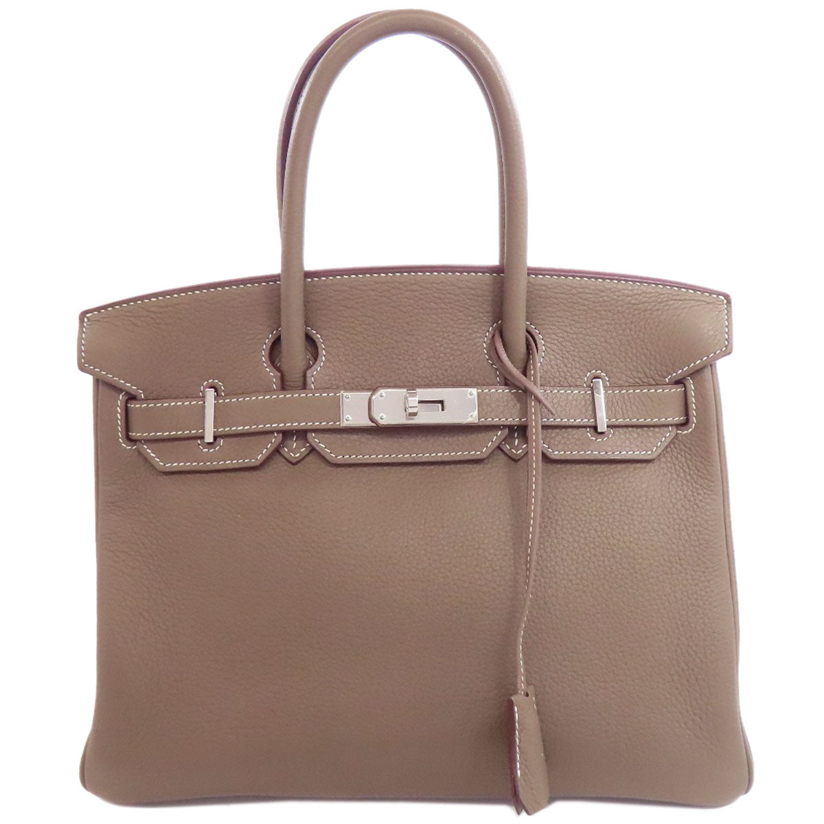 HERMES Birkin 30 Etoupe SilverHardware Handbag Taurillon Clemence Ladies [Used]