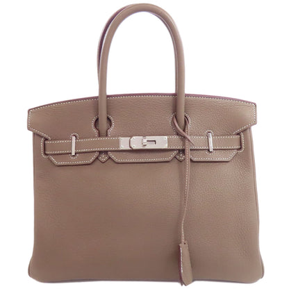 HERMES Birkin 30 Etoupe SilverHardware Handbag Taurillon Clemence Ladies [Used]