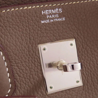 HERMES Birkin 30 Etoupe SilverHardware Handbag Taurillon Clemence Ladies [Used]