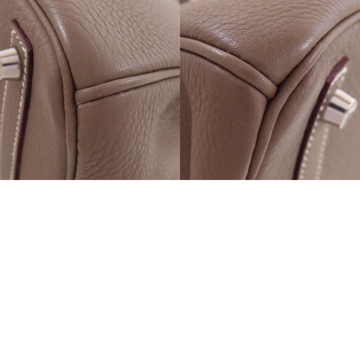 HERMES Birkin 30 Etoupe SilverHardware Handbag Taurillon Clemence Ladies [Used]