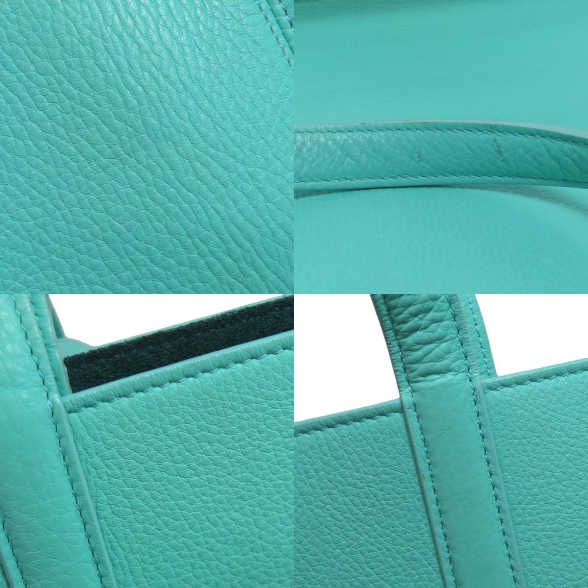 TIFFANY&Co. logo Tote Bag Leather Ladies [Used]