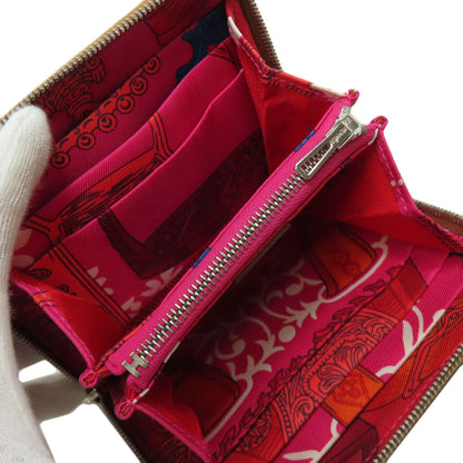 HERMES Azap Silkin Compact Gold SilverHardware Bifold Wallet with Coin Pocket Epsom Ladies [Used]