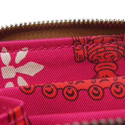 HERMES Azap Silkin Compact Gold SilverHardware Bifold Wallet with Coin Pocket Epsom Ladies [Used]