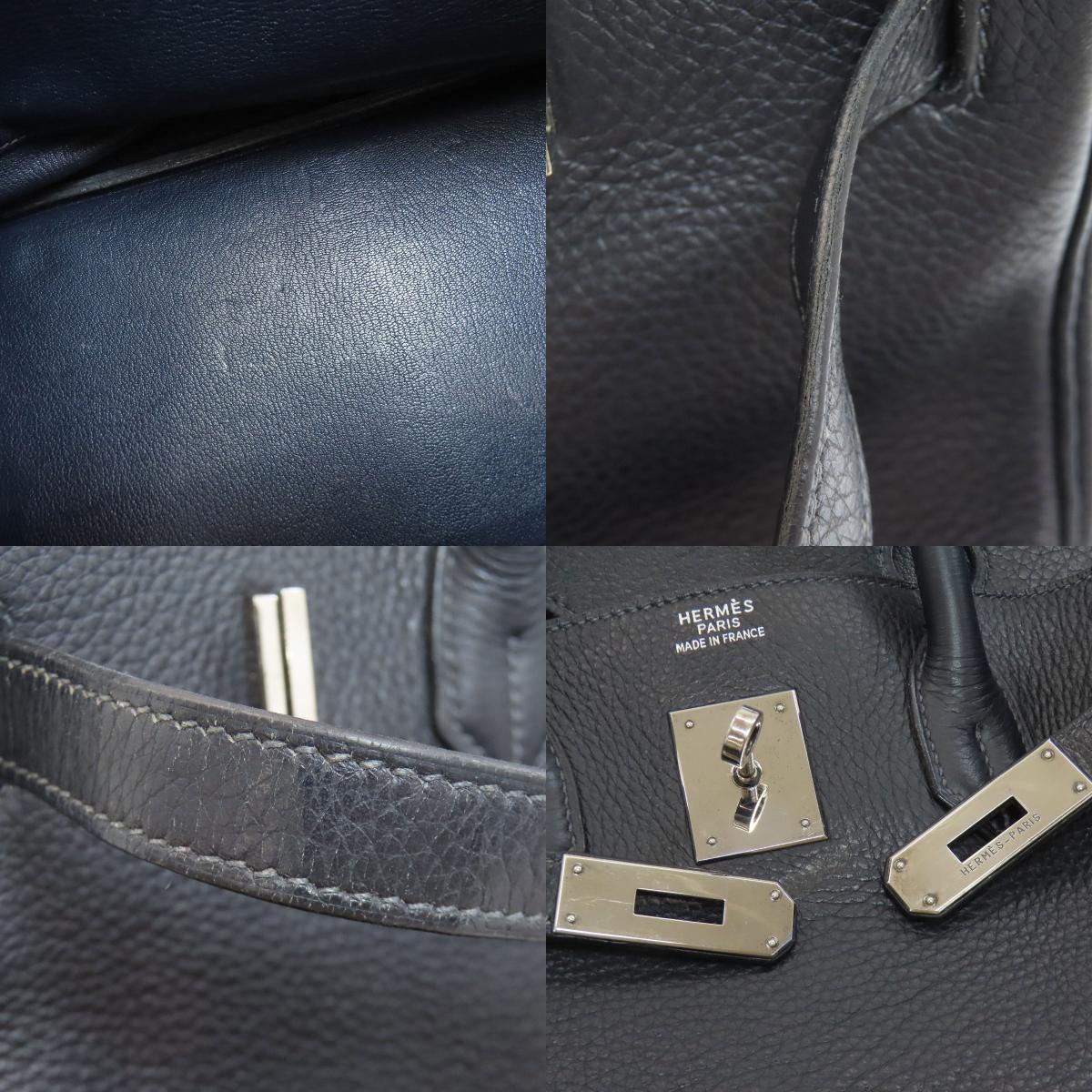 HERMES Birkin 35 SilverHardware Handbag Taurillon Clemence Ladies [Used]