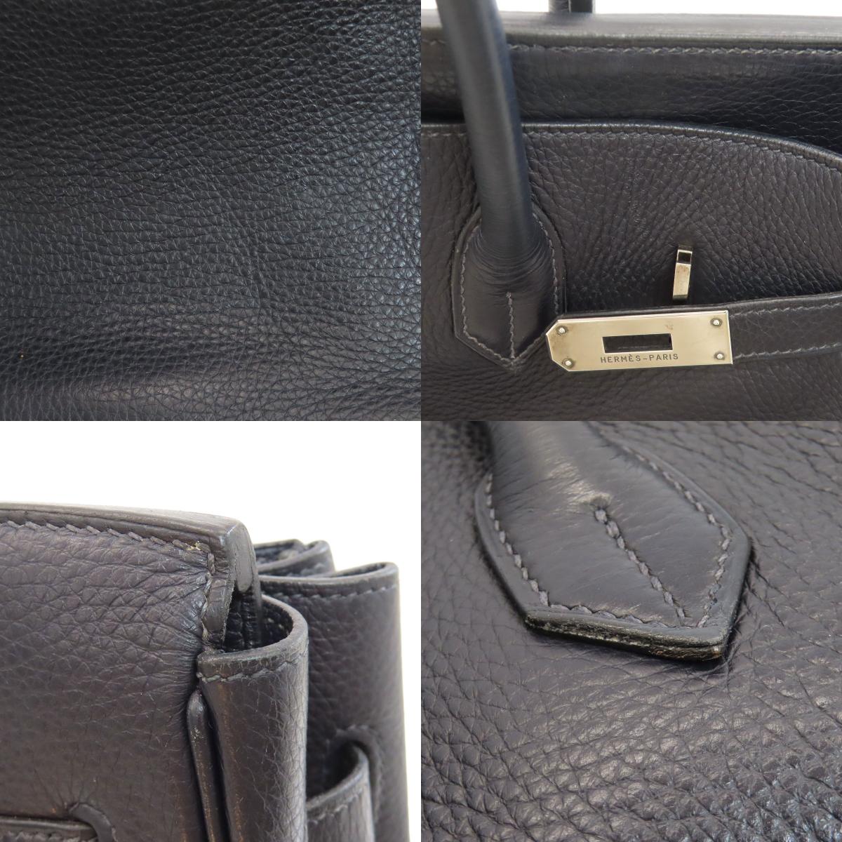 HERMES Birkin 35 SilverHardware Handbag Taurillon Clemence Ladies [Used]