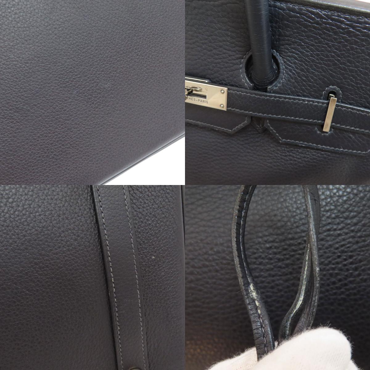 HERMES Birkin 35 SilverHardware Handbag Taurillon Clemence Ladies [Used]