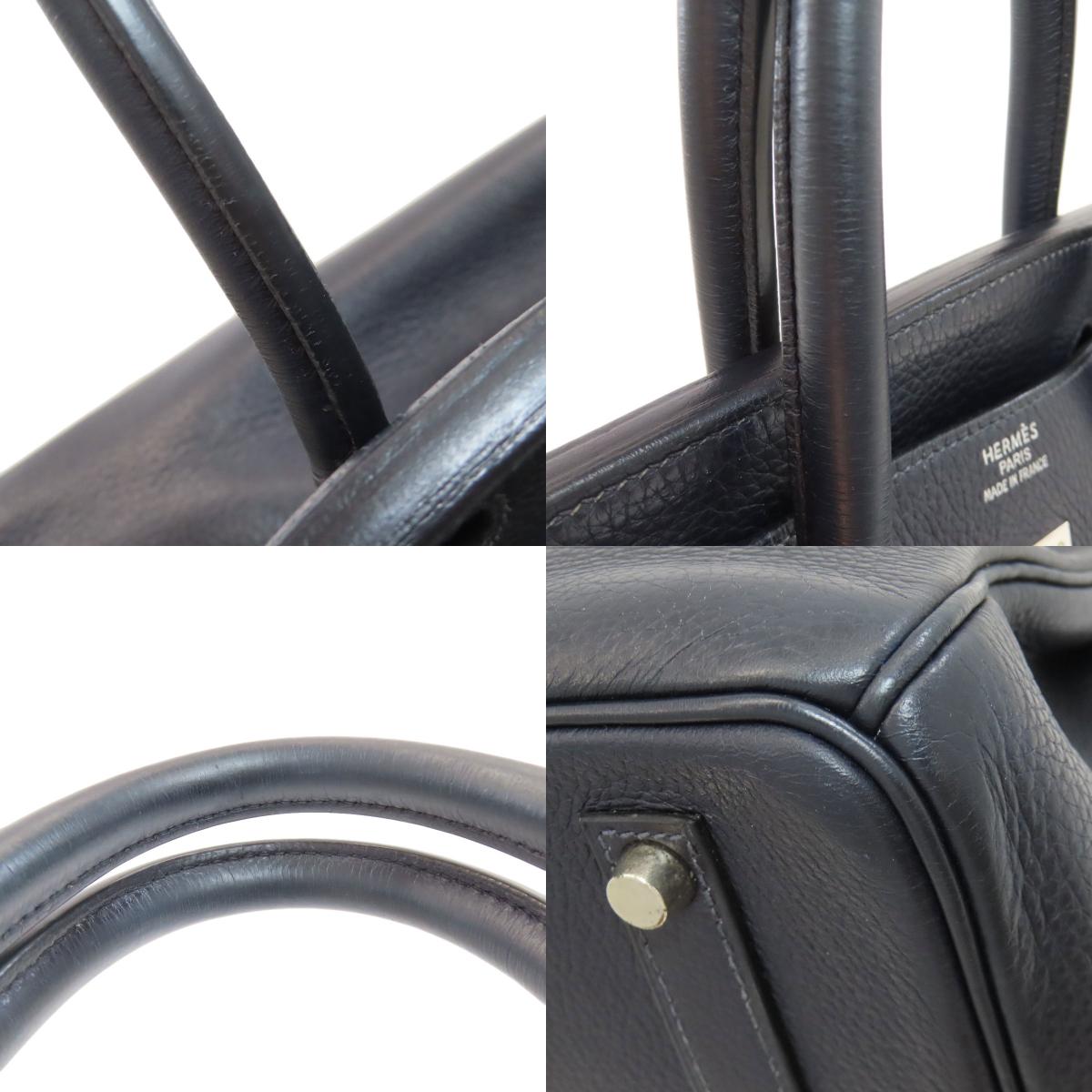 HERMES Birkin 35 SilverHardware Handbag Taurillon Clemence Ladies [Used]