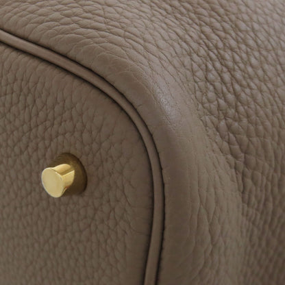 HERMES Picotin Lock MM Etoupe GoldHardware Handbag Epsom Ladies [Used]