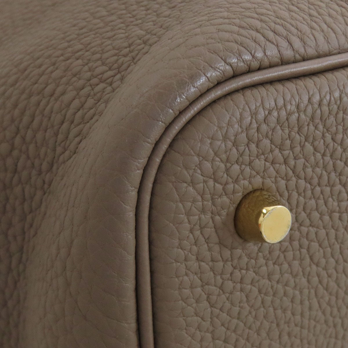 HERMES Picotin Lock MM Etoupe GoldHardware Handbag Epsom Ladies [Used]