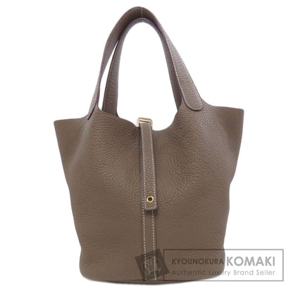 HERMES Picotin Lock MM Etoupe GoldHardware Handbag Epsom Ladies [Used]