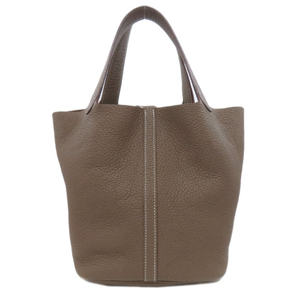 HERMES Picotin Lock MM Etoupe GoldHardware Handbag Epsom Ladies [Used]