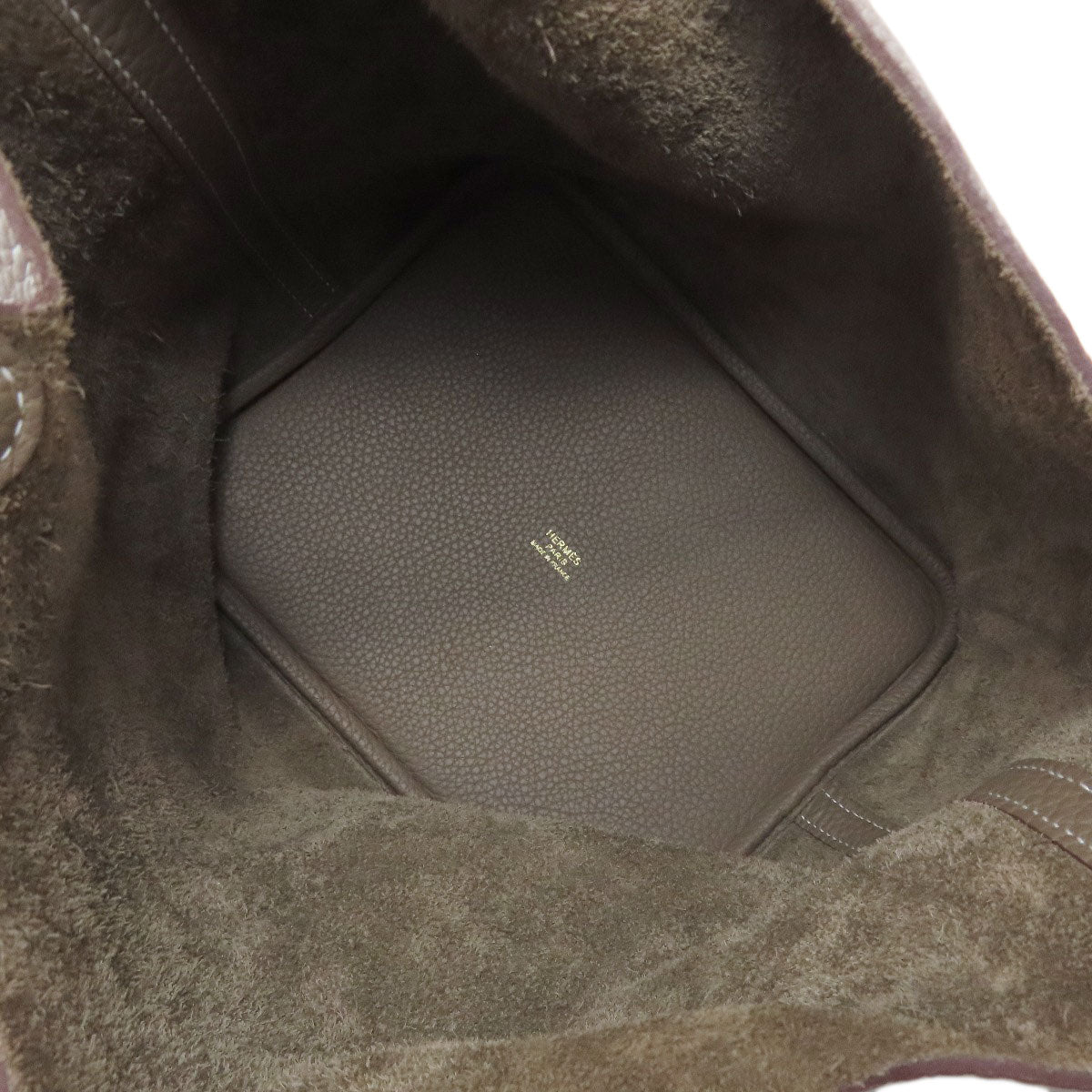 HERMES Picotin Lock MM Etoupe GoldHardware Handbag Epsom Ladies [Used]