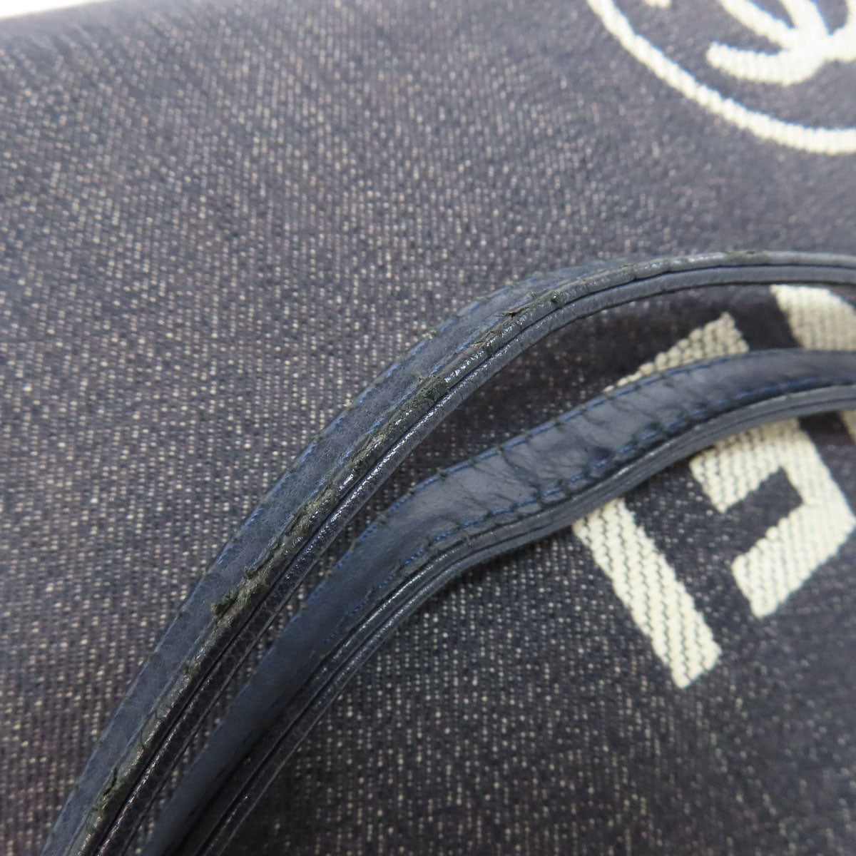 CHANEL Deauville GoldHardware Tote Bag Denim Ladies [Used]