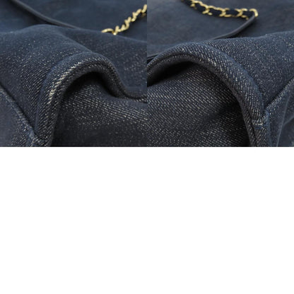 CHANEL Deauville GoldHardware Tote Bag Denim Ladies [Used]