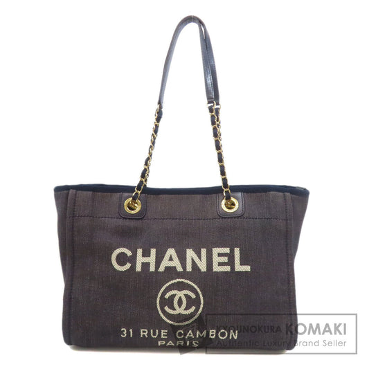 CHANEL Deauville GoldHardware Tote Bag Denim Ladies [Used]
