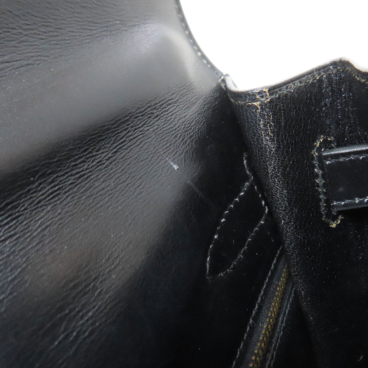 HERMES Kelly 32 Outside Stitching GoldHardware Handbag Box calf Ladies [Used]