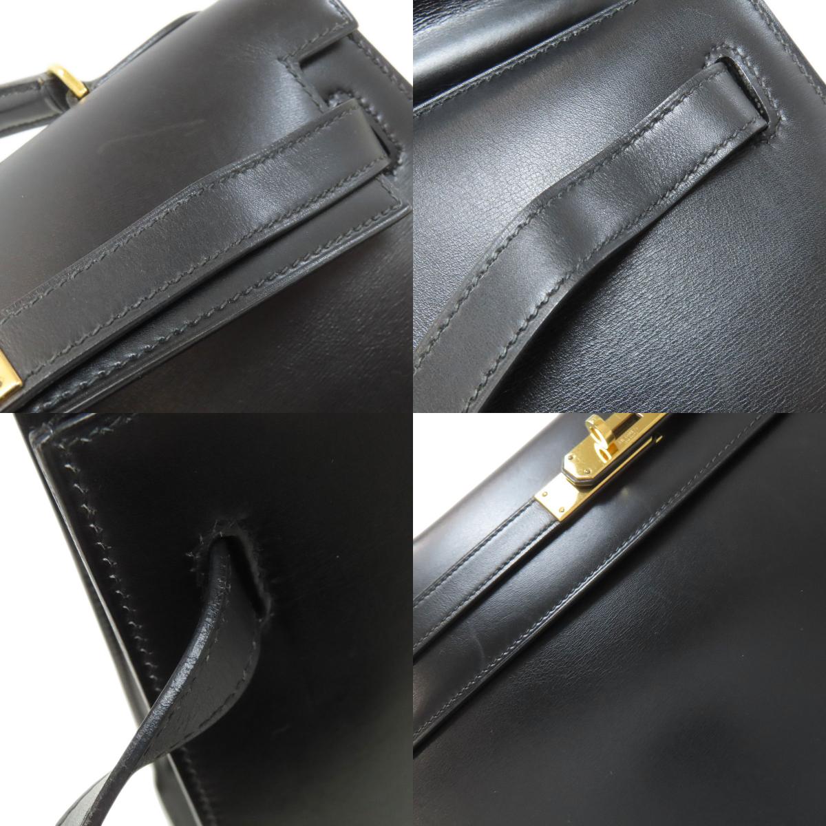HERMES Kelly 32 Outside Stitching GoldHardware Handbag Box calf Ladies [Used]