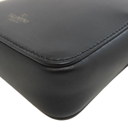 VALENTINO logo Shoulder Bag Leather Ladies [Used]