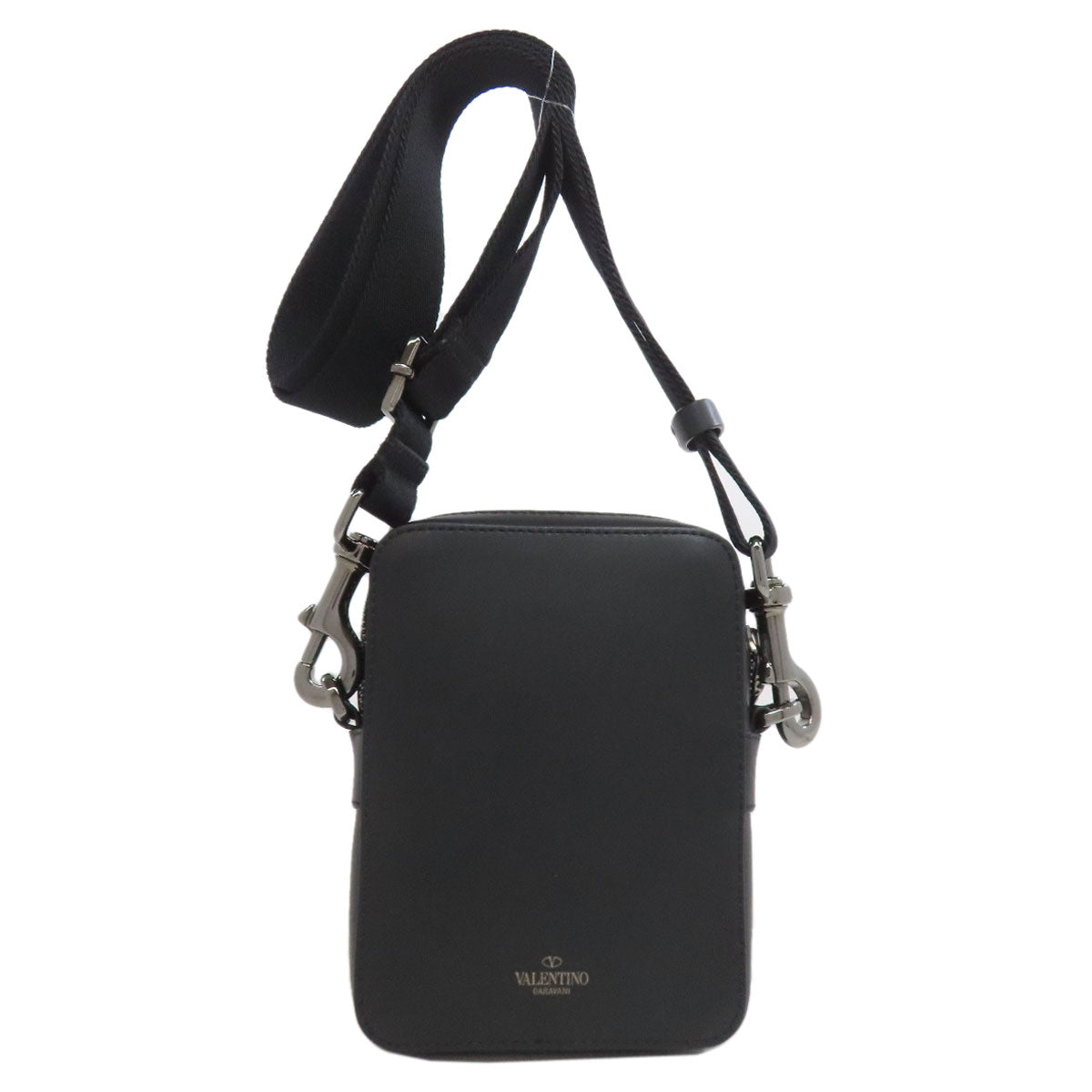 VALENTINO logo Shoulder Bag Leather Ladies [Used]