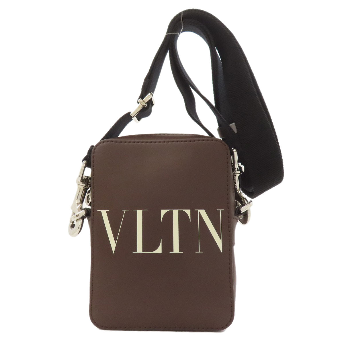 VALENTINO logo Shoulder Bag Leather Ladies [Used]