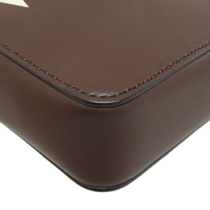 VALENTINO logo Shoulder Bag Leather Ladies [Used]