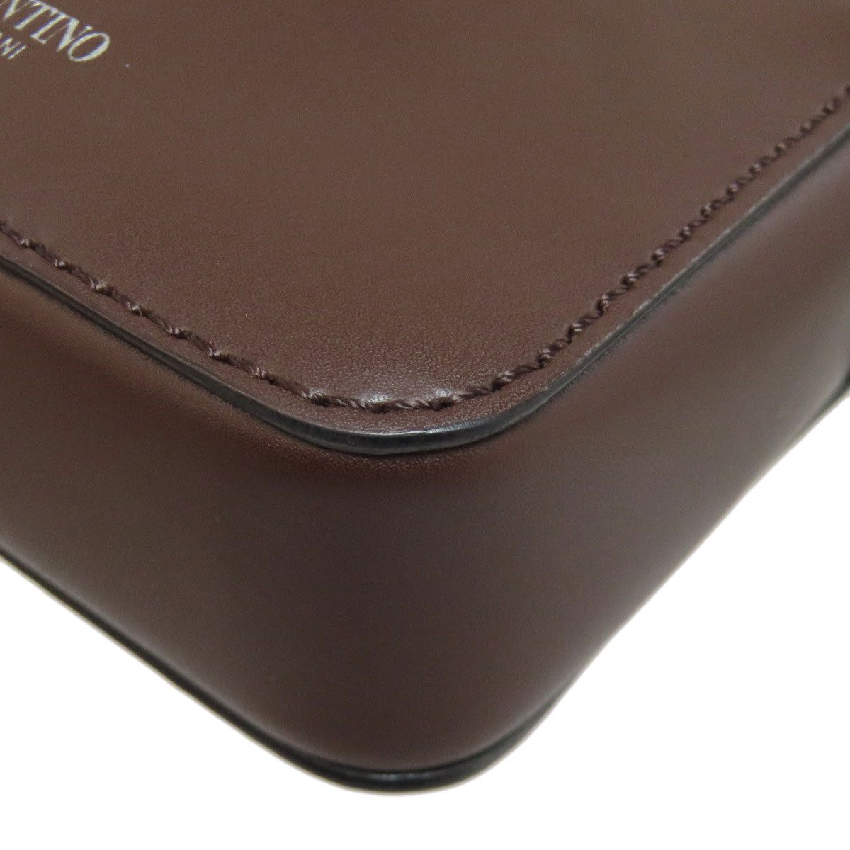 VALENTINO logo Shoulder Bag Leather Ladies [Used]