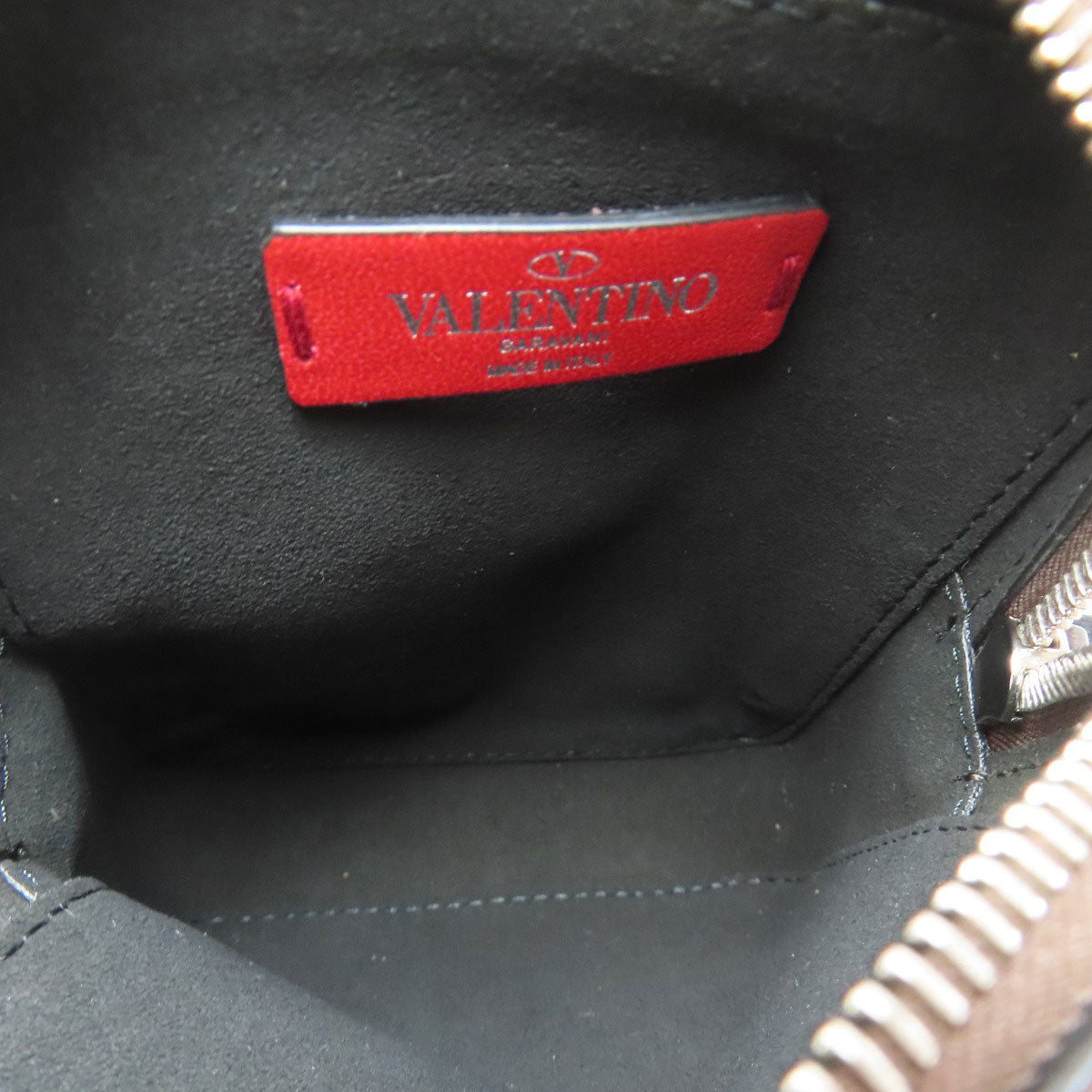 VALENTINO logo Shoulder Bag Leather Ladies [Used]