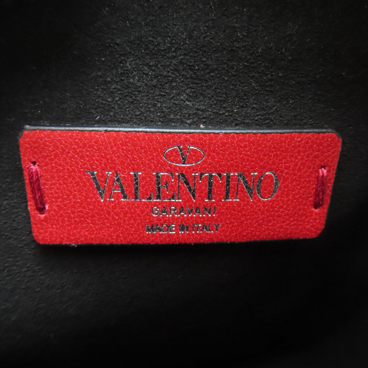 VALENTINO logo Shoulder Bag Leather Ladies [Used]