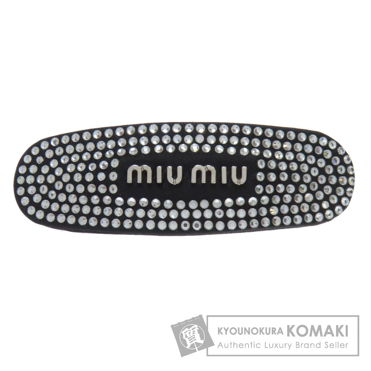 MIUMIU Rhinestone Valletta Canvas RhinestoneLadies [Used]