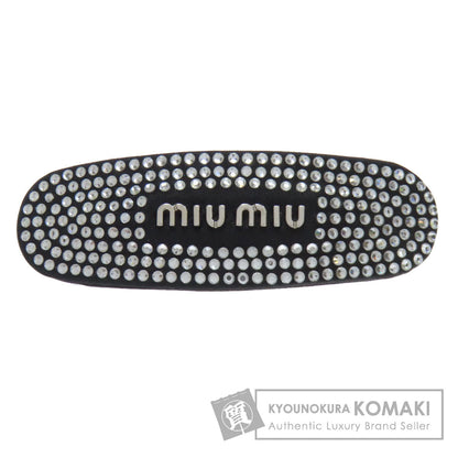 MIUMIU Rhinestone Valletta Canvas RhinestoneLadies [Used]