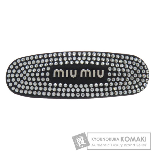 MIUMIU Rhinestone Valletta Canvas RhinestoneLadies [Used]