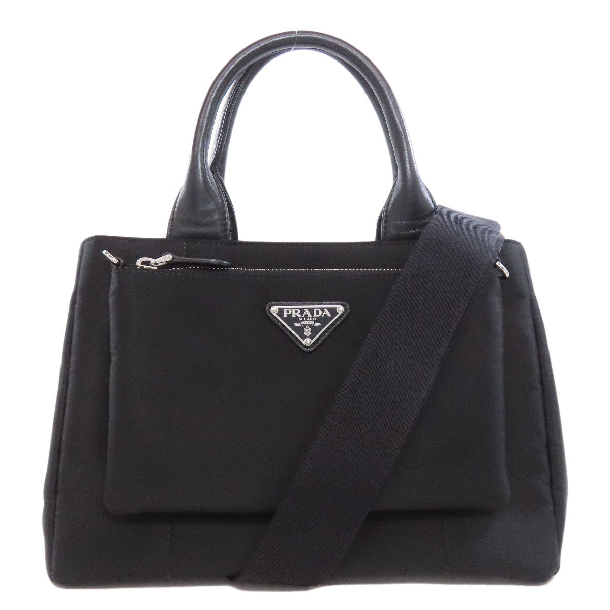 PRADA 1BG364 Logo Hardware 2WAY Handbag Nylon Ladies [Used]