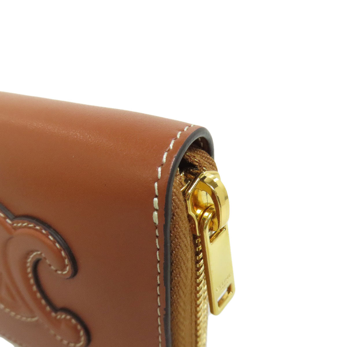 CELINE Triomphe coin purse Leather Ladies [Used]