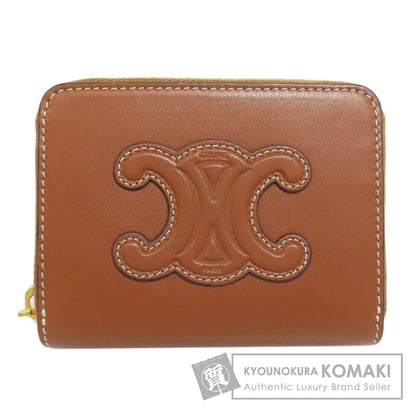 CELINE Triomphe coin purse Leather Ladies [Used]