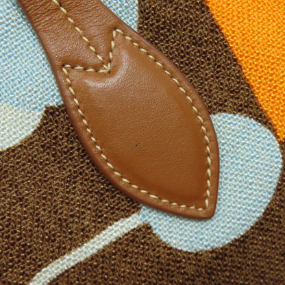 MIUMIU logo Tote Bag Canvas Ladies [Used]