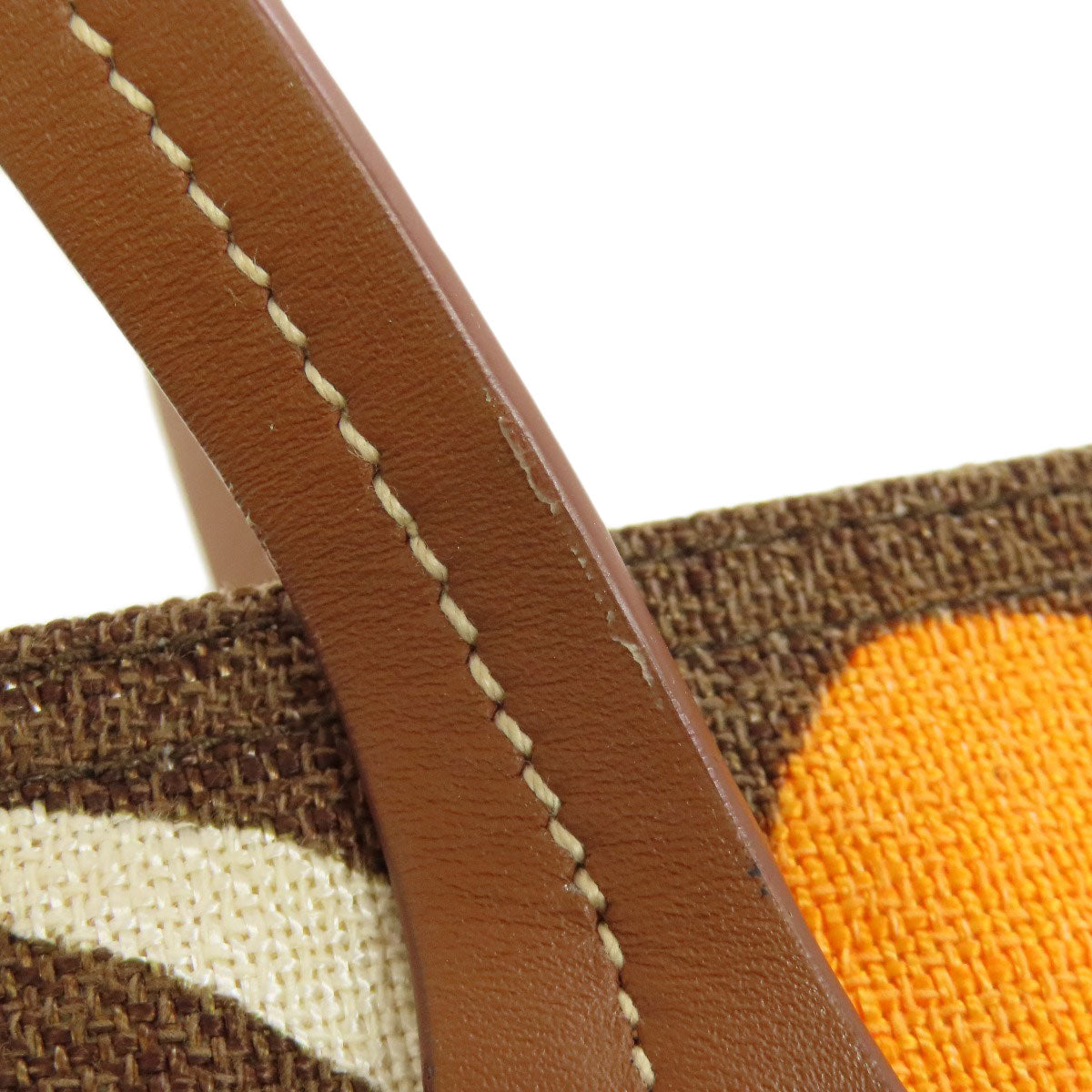 MIUMIU logo Tote Bag Canvas Ladies [Used]