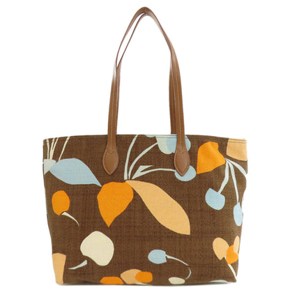 MIUMIU logo Tote Bag Canvas Ladies [Used]