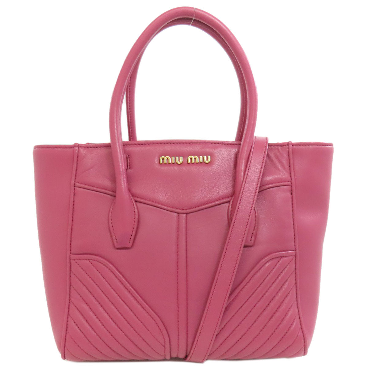 ミュウミュウ 2WAY ハンドバッグ レザー レディース 【中古】【MIUMIU】