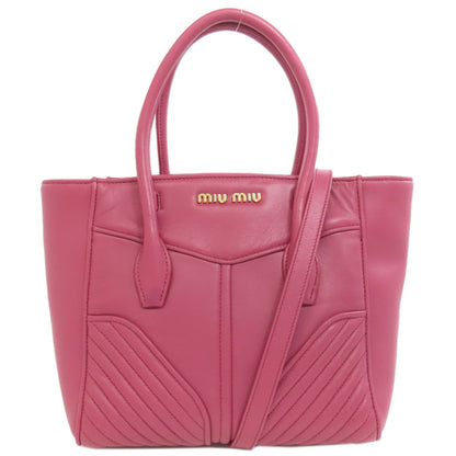 ミュウミュウ 2WAY ハンドバッグ レザー レディース 【中古】【MIUMIU】