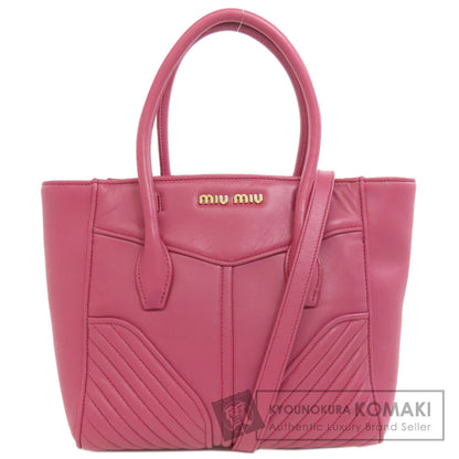 ミュウミュウ 2WAY ハンドバッグ レザー レディース 【中古】【MIUMIU】