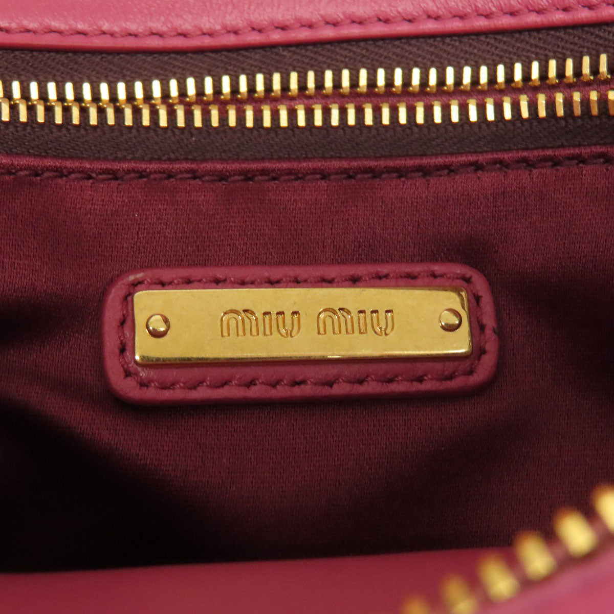 ミュウミュウ 2WAY ハンドバッグ レザー レディース 【中古】【MIUMIU】