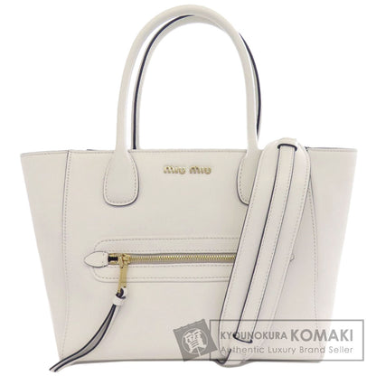 ミュウミュウ 2WAY トートバッグ レザー レディース 【中古】【MIUMIU】