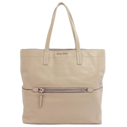 MIUMIU logo Tote Bag Calf Ladies [Used]