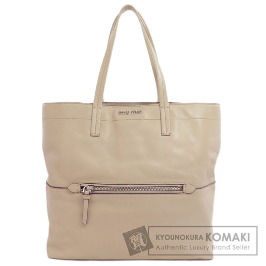MIUMIU logo Tote Bag Calf Ladies [Used]