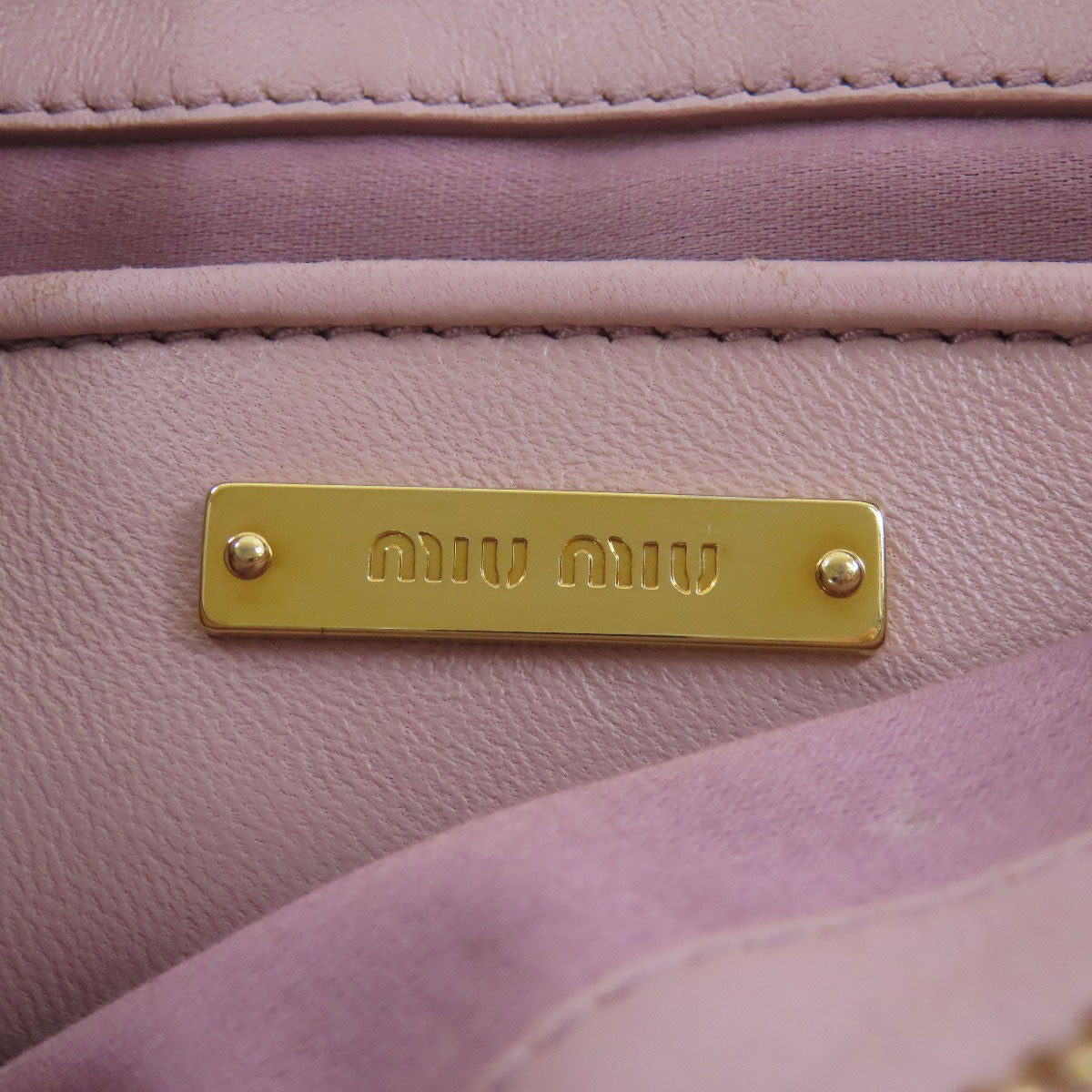 MIUMIU Materasse Shoulder Bag Calf Ladies [Used]