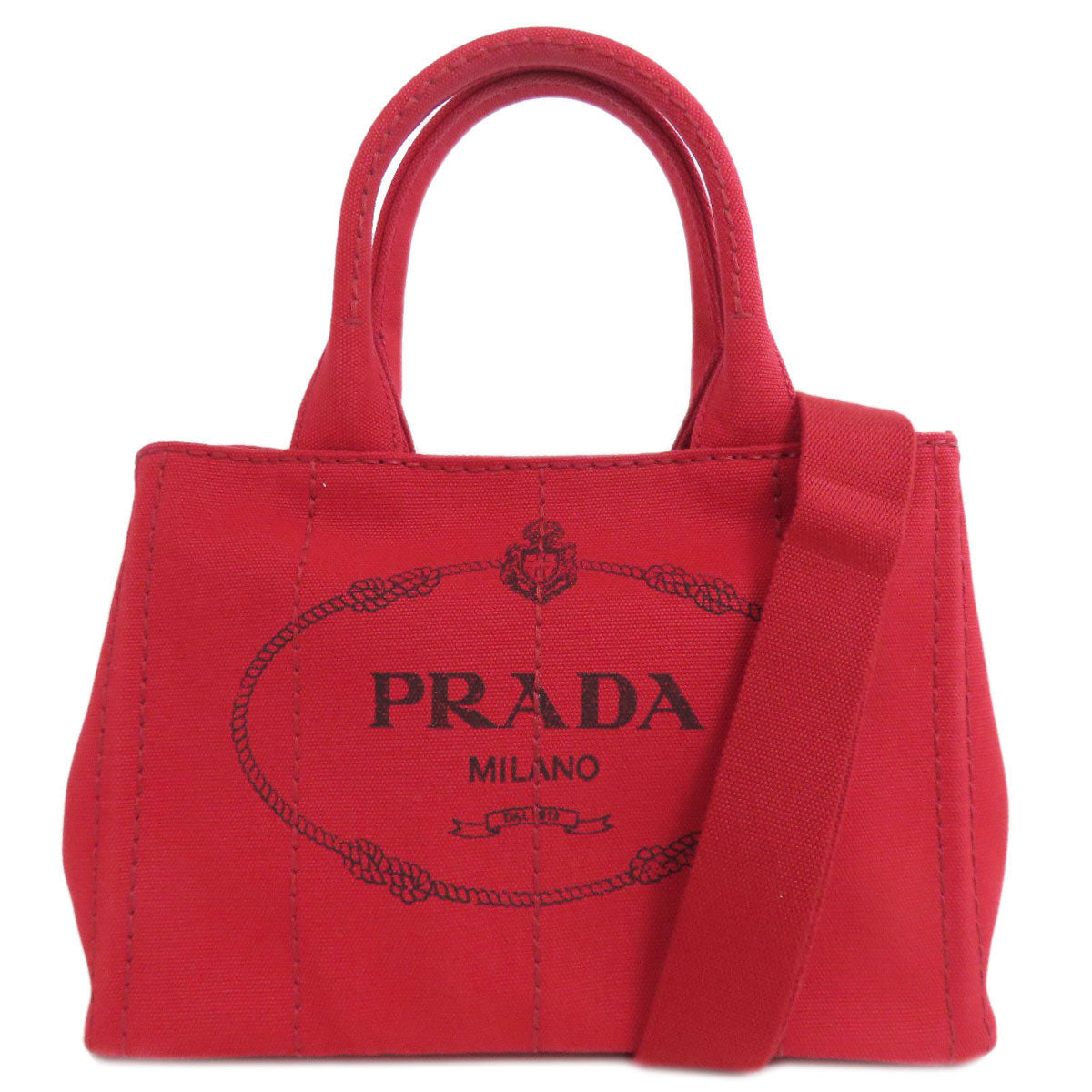 PRADA 1BG439 Canapa mini 2 WAY Handbag Canvas Ladies [Used]