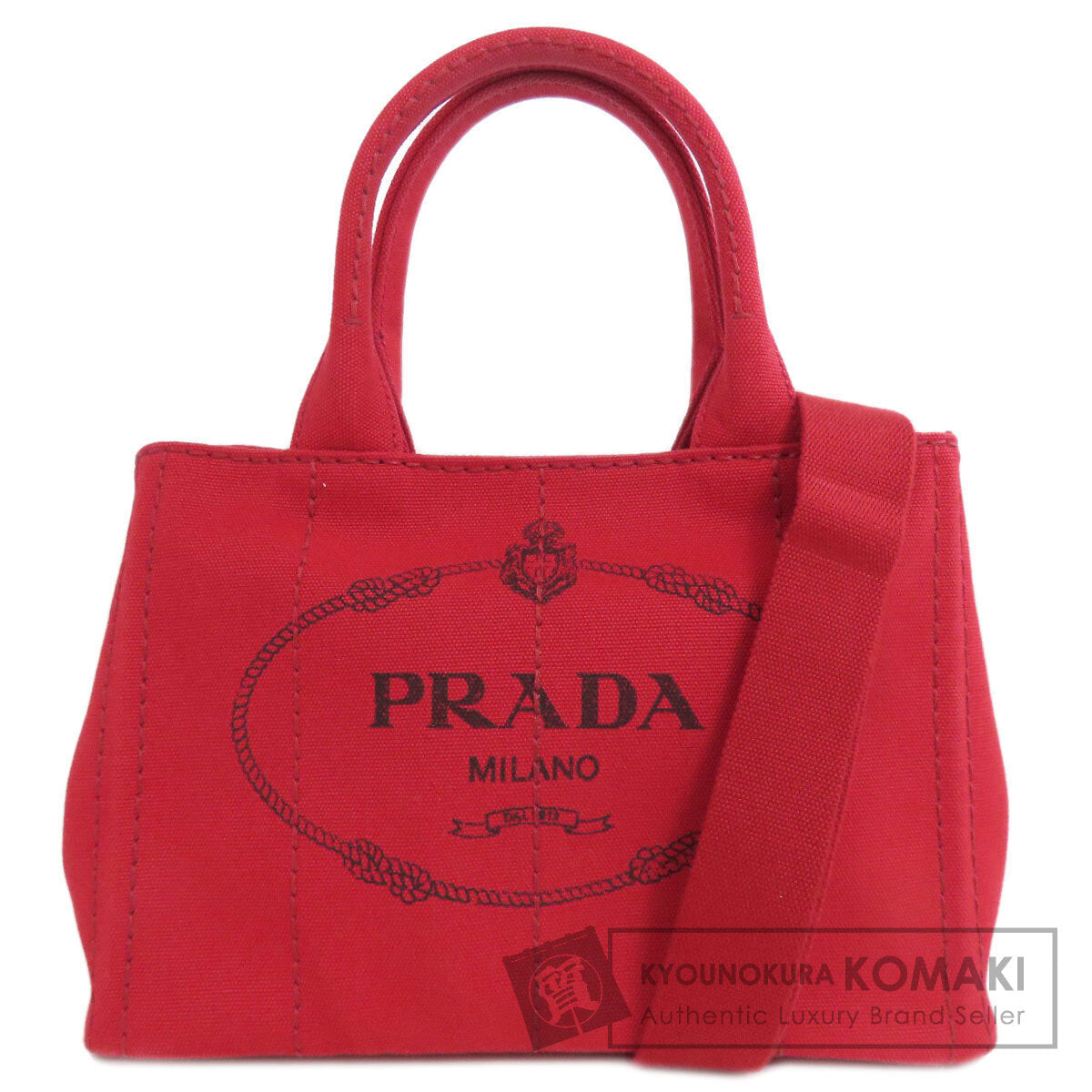 PRADA 1BG439 Canapa mini 2 WAY Handbag Canvas Ladies [Used]