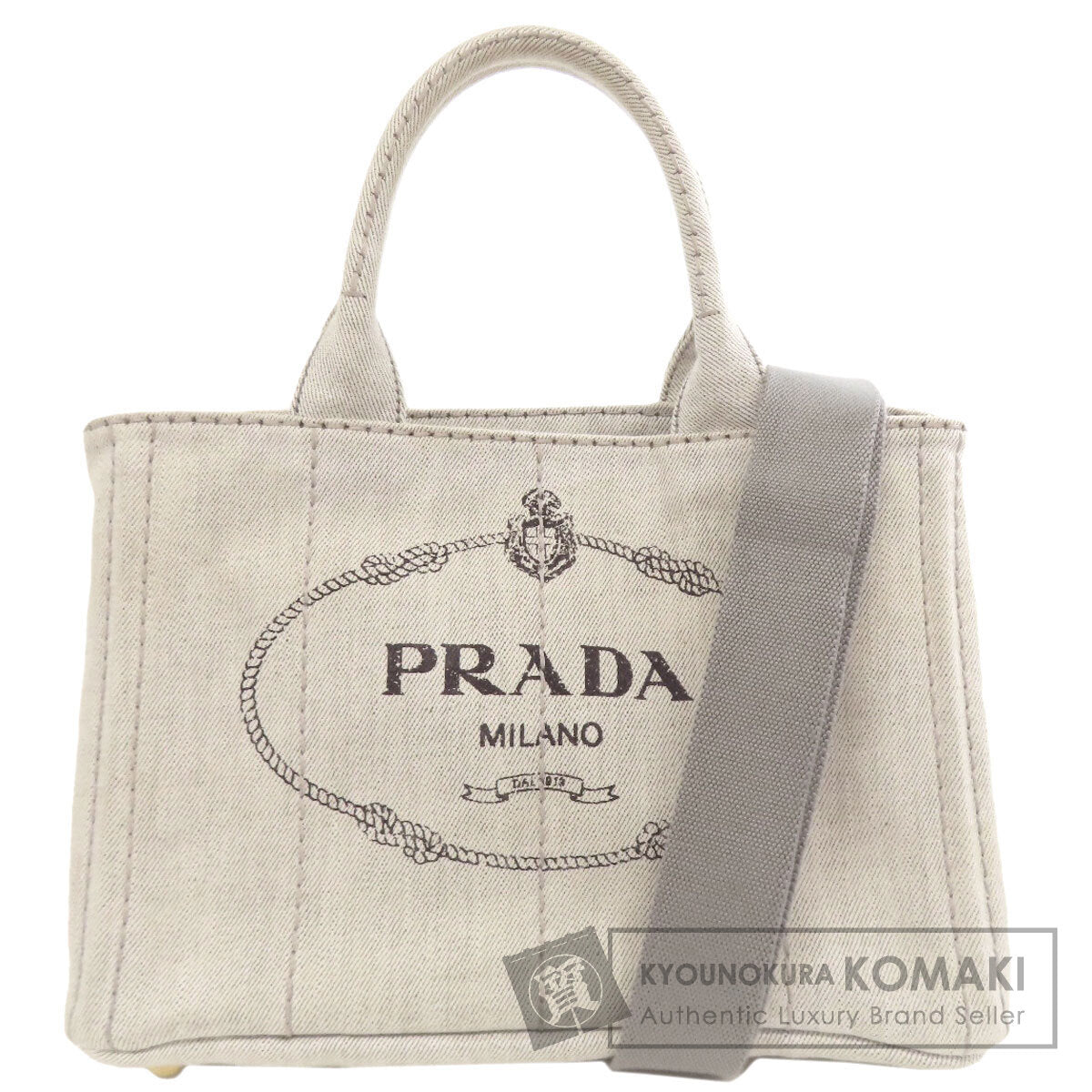 PRADA Canapa mini 2 WAY Handbag Denim Ladies [Used]