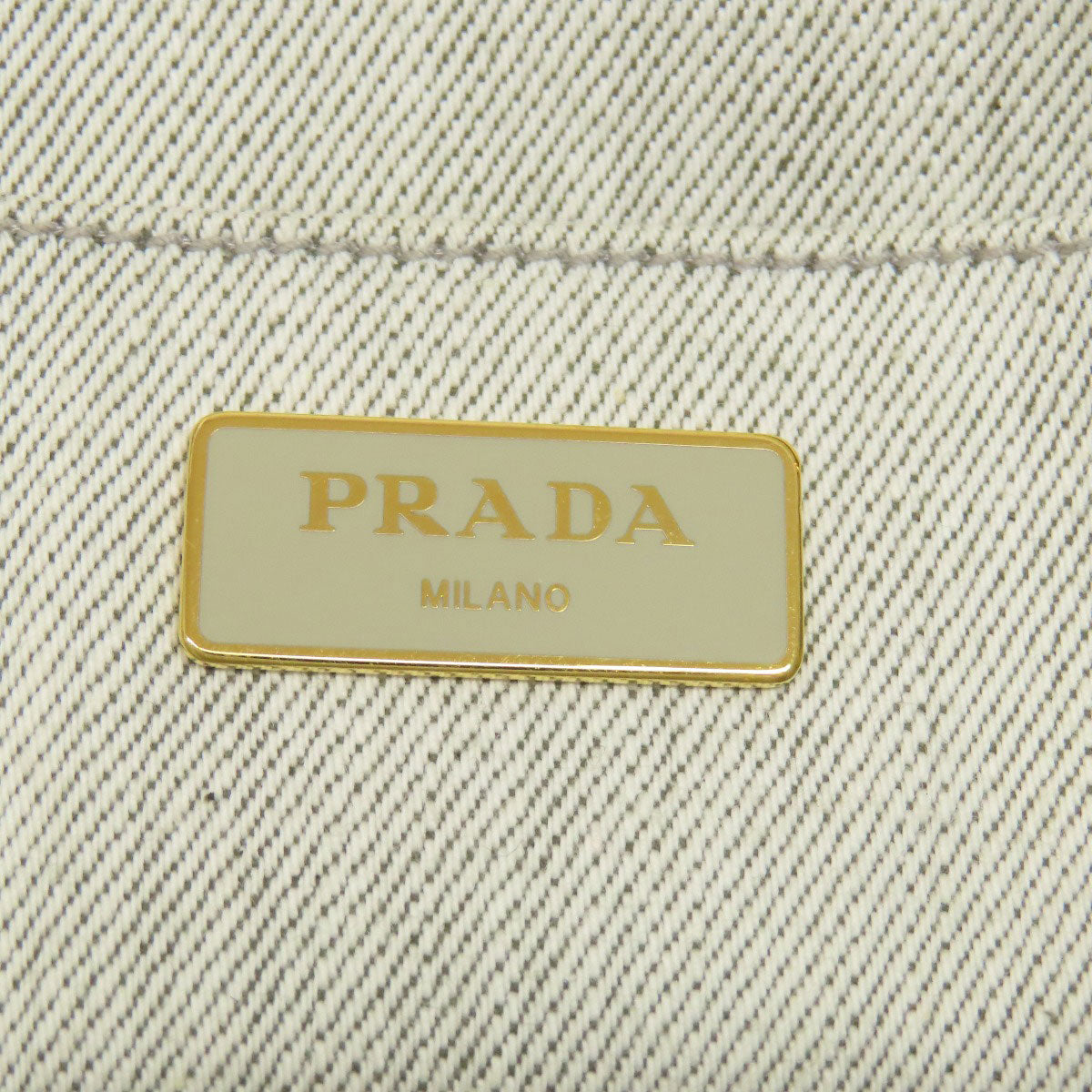 PRADA Canapa mini 2 WAY Handbag Denim Ladies [Used]